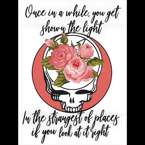 Grateful Dead Scarlett Begonias Music Song Lyric Jerry Garcia Art Print - Picture 2 of 5